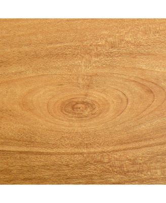 Computer Desk with 2-Tier Storage Shelves Wood Grain Writing Desk Natural