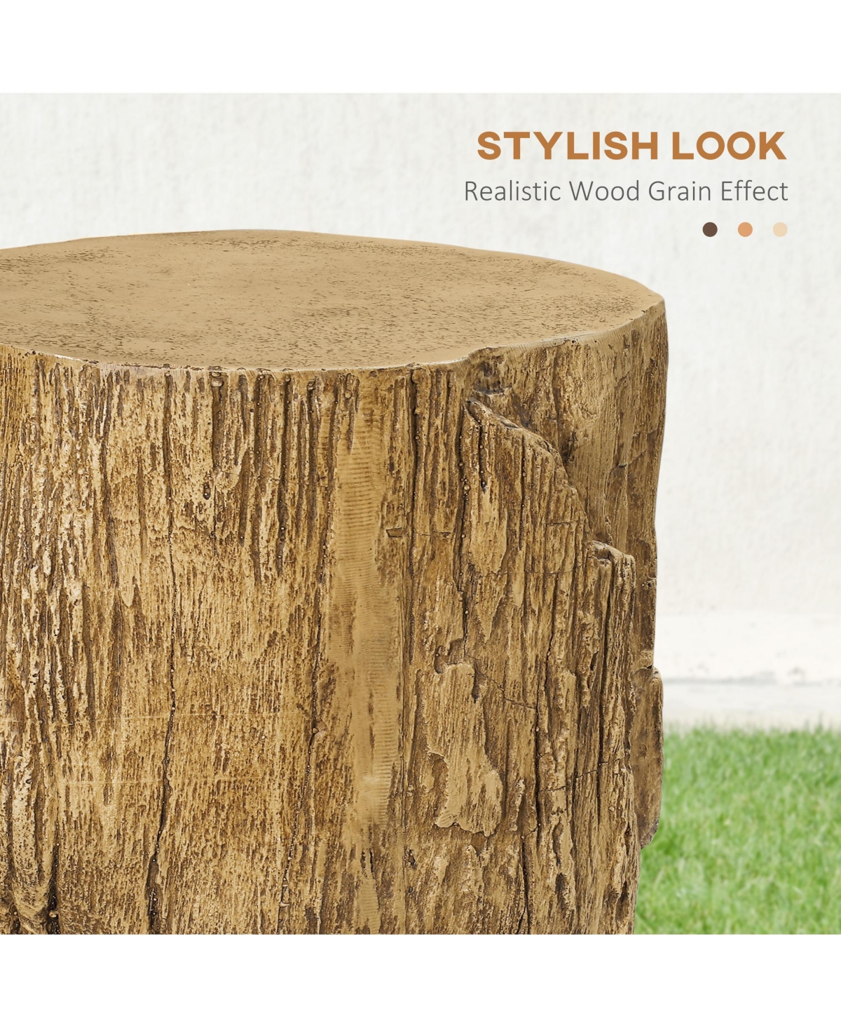 Homcom Tree Stump Stool