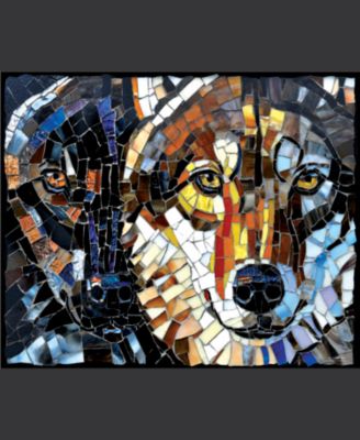Stained Glass Wolves 1000 piece Jigsaw Puzzle for Adults
