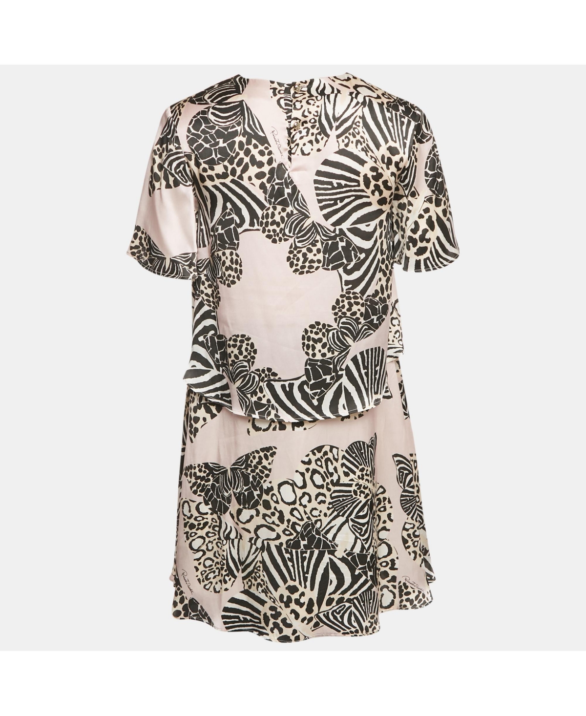 Pre-Owned Roberto Cavalli Women's Printed Silk Mini Dress