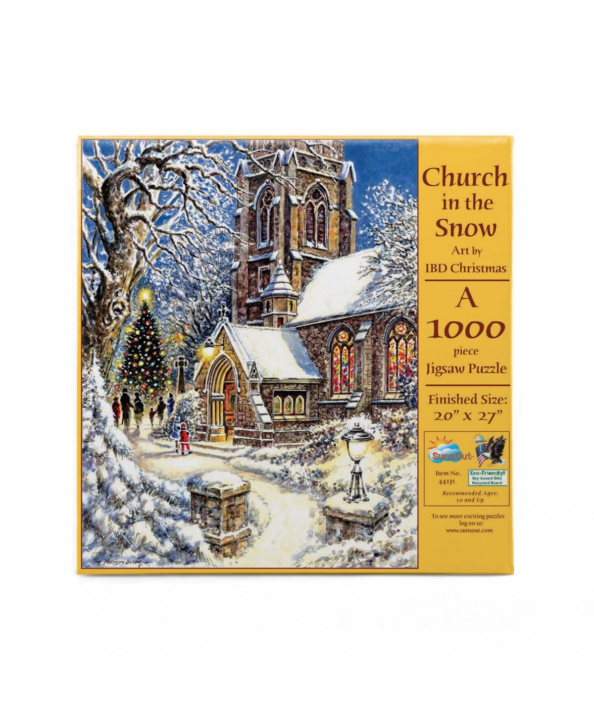 SunsOut SunsOut Church in the Snow 1000 piece Jigsaw Puzzle for Adults Christmas