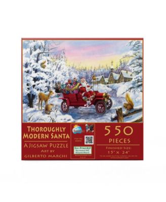 Thoroughly Modern Santa 550 piece Jigsaw Puzzle for Adults  Christmas