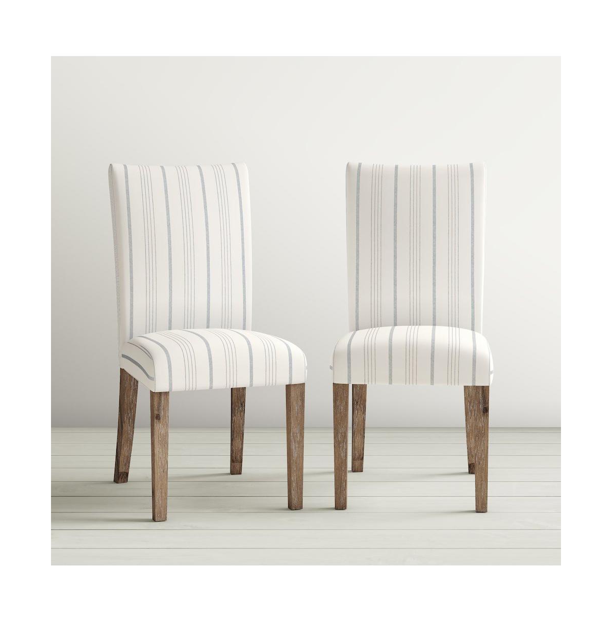 Jofran Eastern Tides Coastal Wire-Brushed Wood Three Piece Upholstered Dining Set