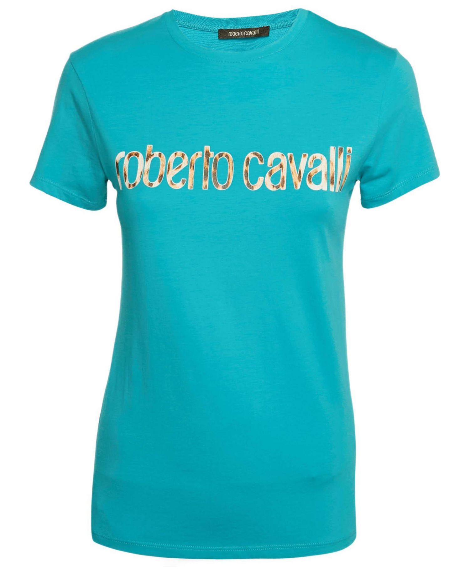Women's Blue Logo Print Jersey T-Shirt