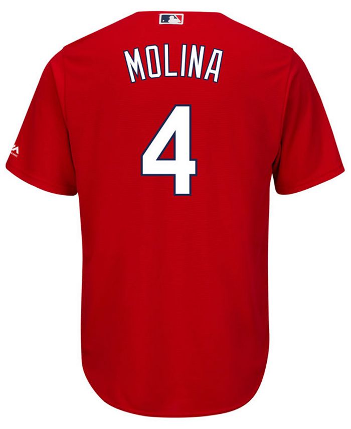 Majestic Men's Yadier Molina St. Louis Cardinals Pitch Black Jersey - Macy's