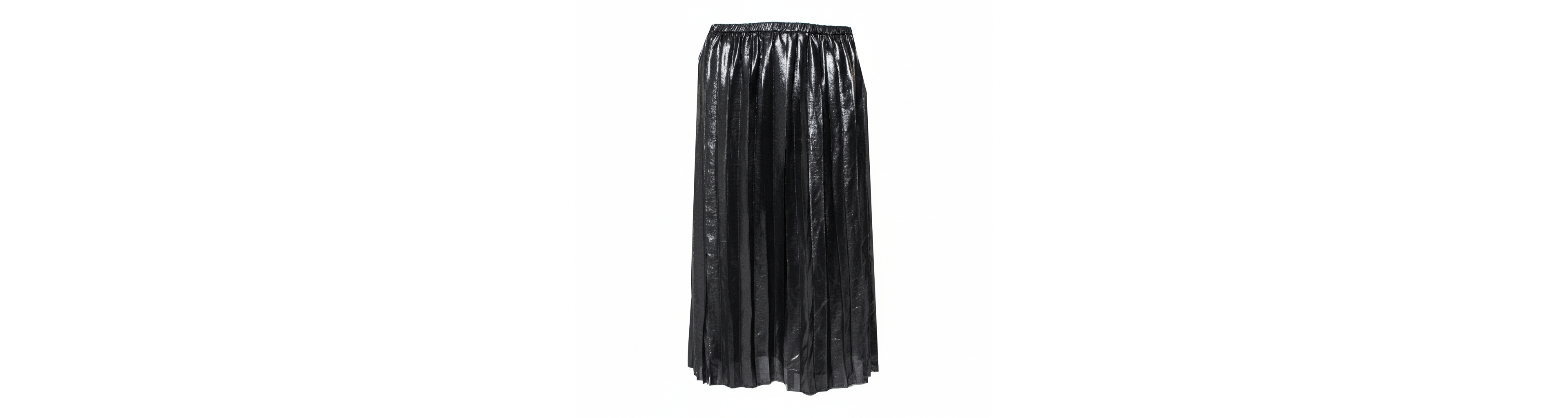 Pre-Owned Isabel Marant Women's Metallic Grey Lame' Pleated Knee Length Skirt