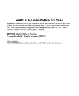 Holiday Merry Christmas Dubai Chocolate Truffle Gift Box, 15 Truffles