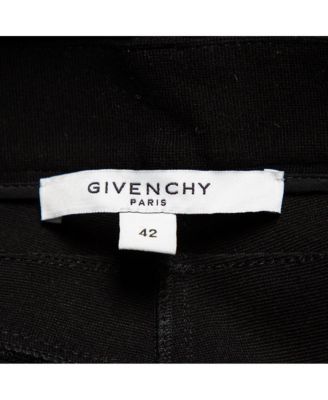 Women's Black Knit Zip Front Leggings