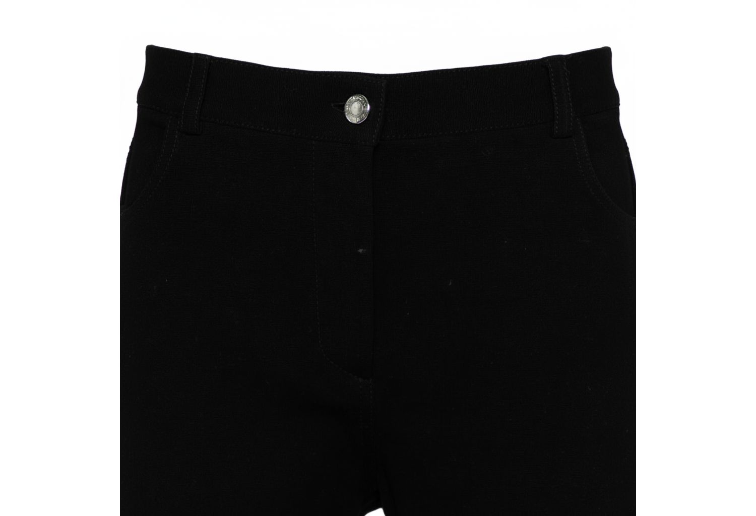 Women's Black Knit Zip Front Leggings