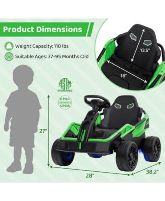 12V Kids Ride On UTV Car With Remote Control LED Lights And Suspension System