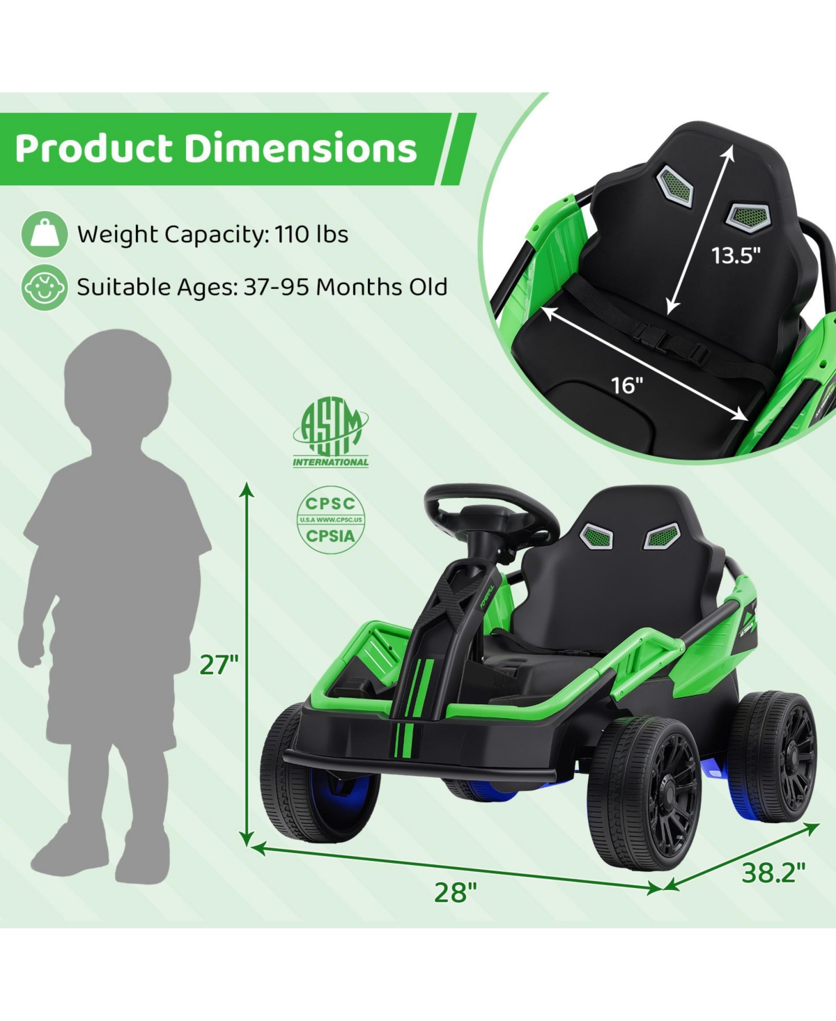 Hongge 12V Kids Ride On Utv Car With Remote Control Led Lights And Suspension System