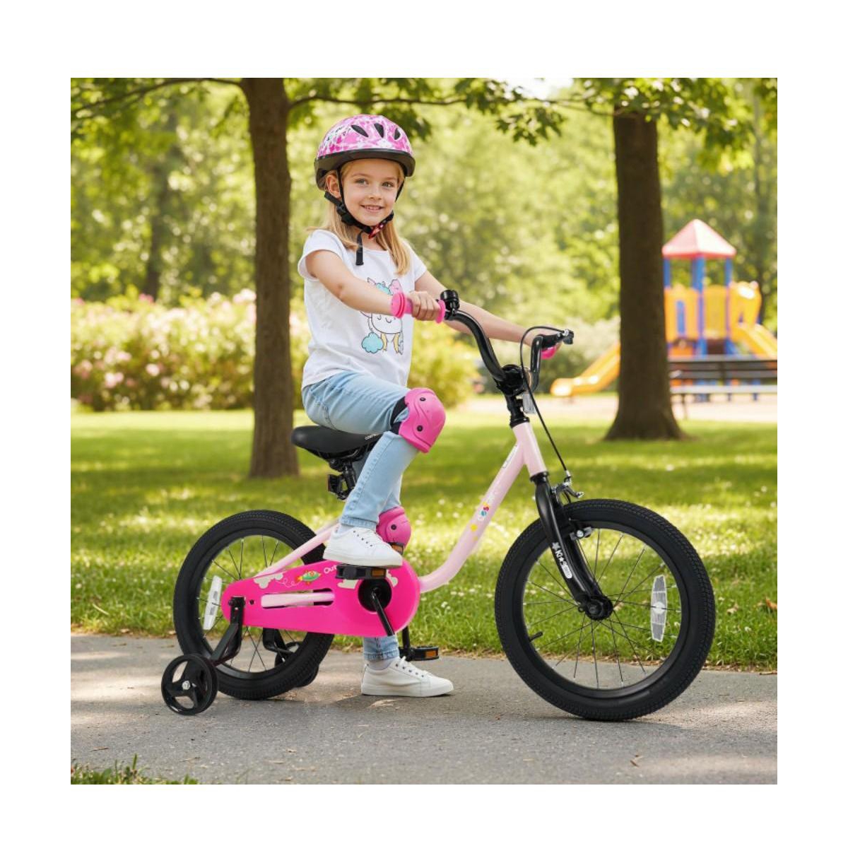 Hongge 16 Inch Kids Bike with Training Wheels for Ages 3–7