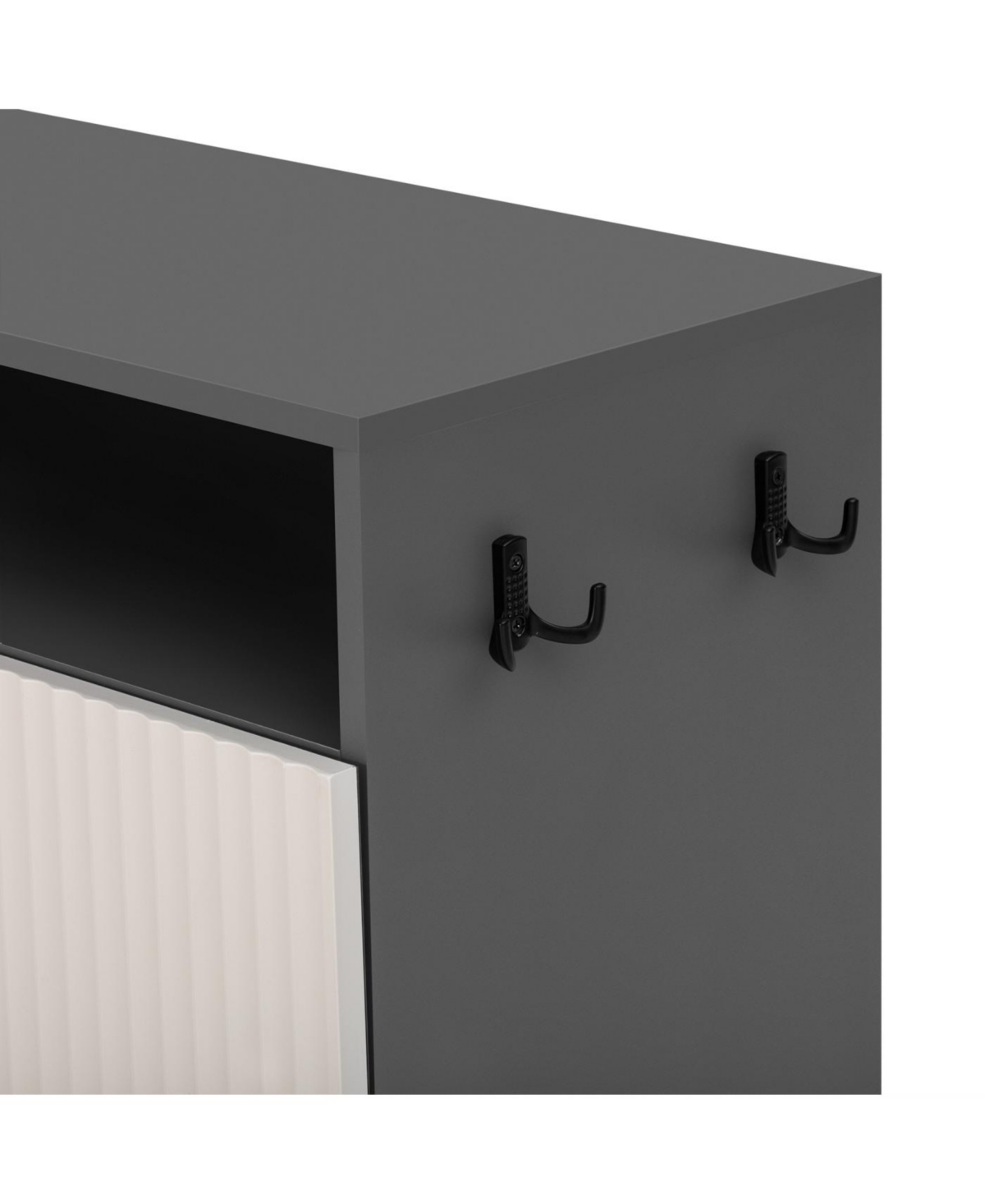 Streamdale Furniture Streamdale Livingroom Cabinet with Shoe Bench, 2 Doors, 3-Tier Shelves, Entryway Bench, 4 Shoe Racks