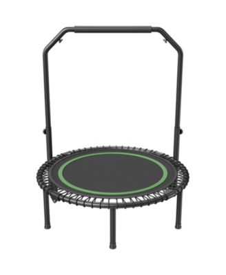 Foldable Mini Trampoline 40" Fitness Rebounder with Adjustable Handle