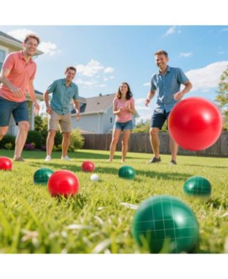  Bocce Ball Set 107 mm with 8 Resin Balls and Carrying Bag