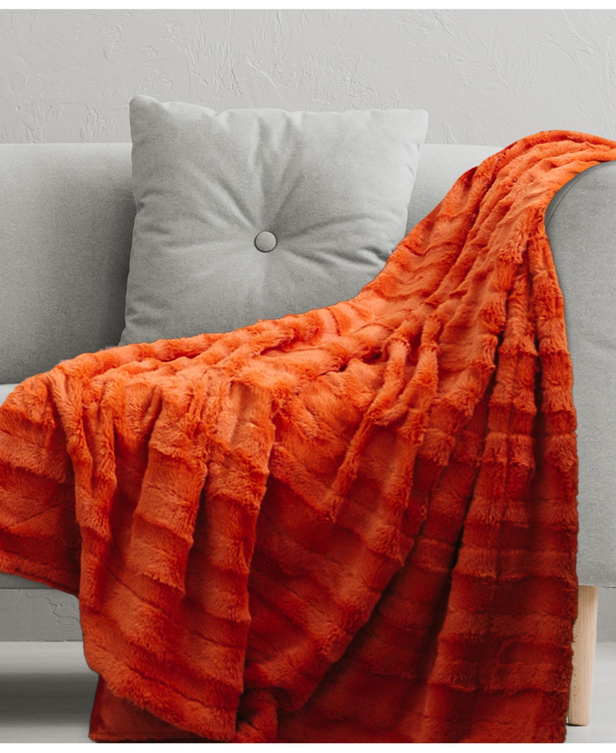 Cheer Collection Ultra Soft Faux Fur to Microplush Reversible Cozy Warm Throw, 50" x 60"