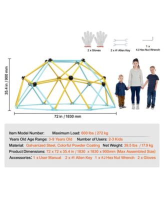 6FT Kids Climbing Dome 600 LB Capacity Indoor Outdoor