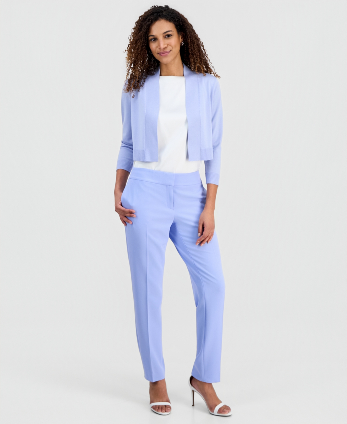 Kasper Women's Cropped Kissing Front Shrug