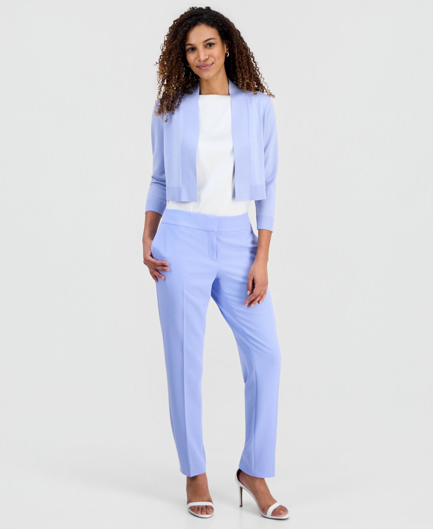 Petite Open Front Cropped Shrug