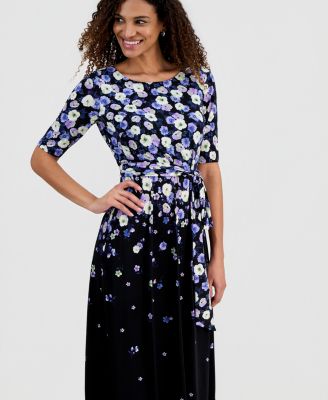 Women's Floral-Print Midi Dress