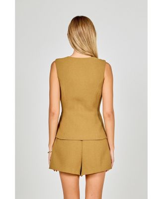 Women's Vest Skort Romper