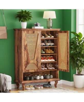 Hallway Shoe Cabinet with Drawer and Modern Finish