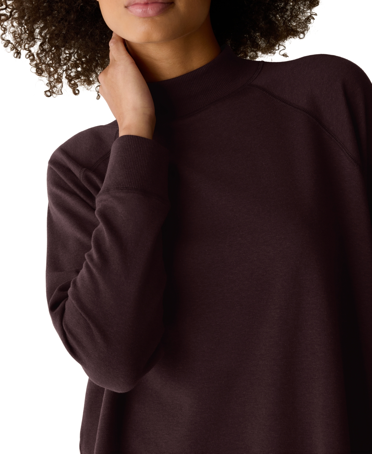 Eileen Fisher Women's Side Slit Detail High Neck Top