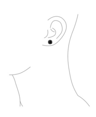 Classic Set of 2 CZ Cubic Zirconia Solitaire Stud Earrings Screwback Posts 9MM Sterling Silver