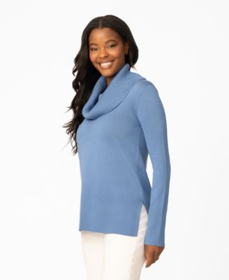 Women's Rib Cowl Neck Tunic Sweater