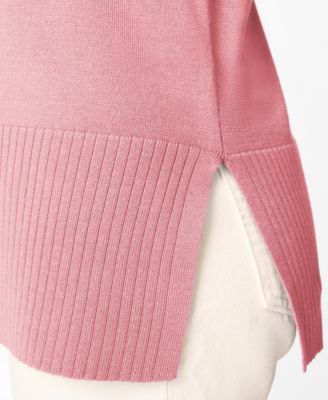 Women's Rib Cowl Neck Tunic Sweater