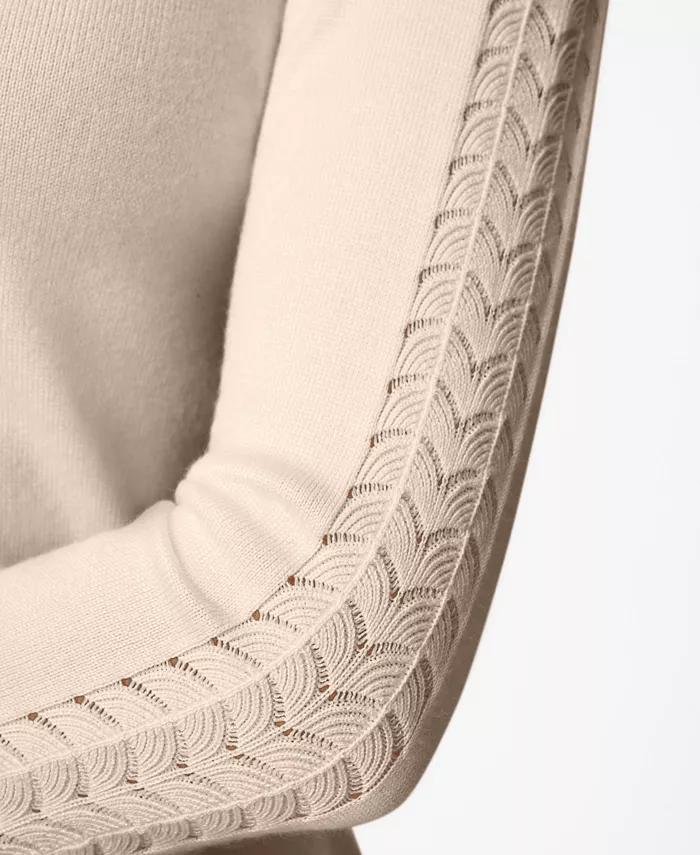 Women's Pointelle 3/4-Sleeve Sweater - thumbnail 7