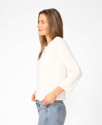 Women's Heart Stitch Button Cardigan Sweater