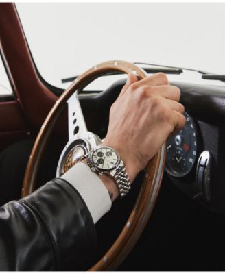 Men's Chronograph Silver-Tone Stainless Steel Watch, 40mm