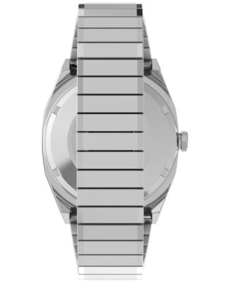 Men's Automatic Silver-Tone Stainless Steel Watch, 34mm