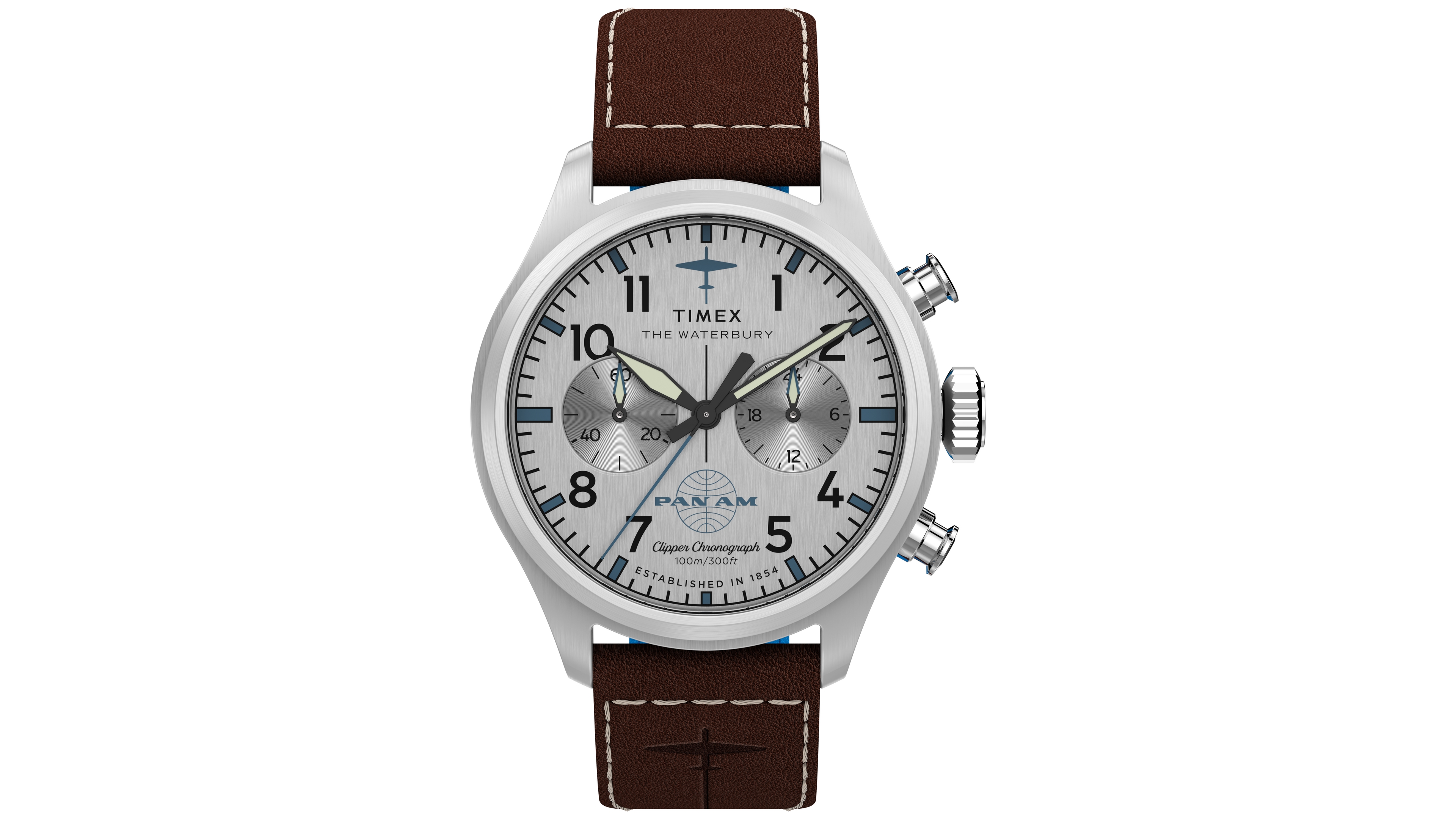 Timex Men's Chronograph Brown Leather Watch