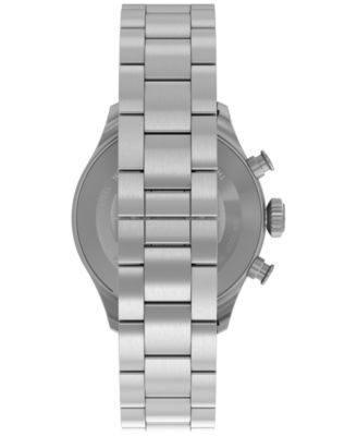 Men's Chronograph Silver-Tone Stainless Steel Watch, 41mm