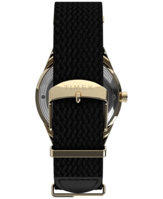 Men's Mechanical Automatic Black Fabric Watch, 38mm