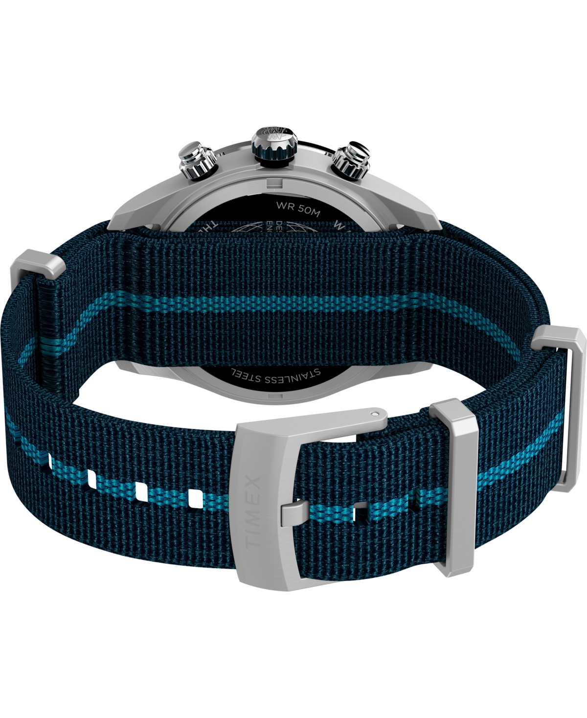 Timex Men's Chronograph Blue Fabric Watch, 39mm