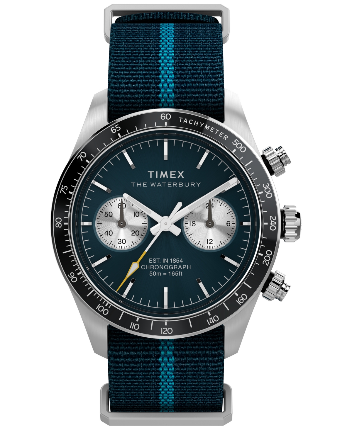 Timex Men's Chronograph Blue Fabric Watch, 39mm