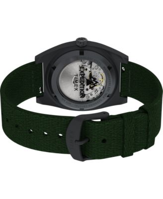 Men's Mechanical Automatic Black Fabric Watch, 39mm