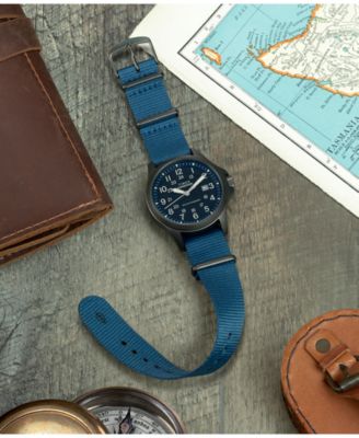 Men's Quartz Analog Black Fabric Watch, 41mm