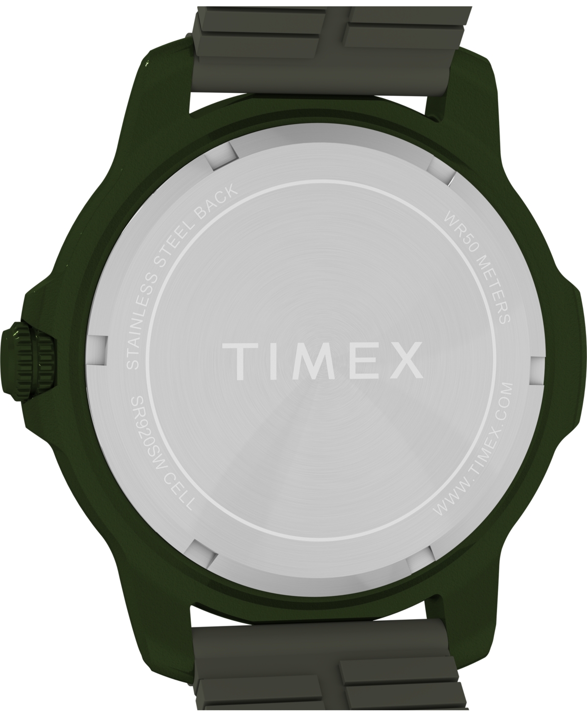 Timex Men's Quartz Analog Green Silicone Watch, 42mm