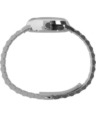 Men's Quartz Analog Silver-Tone Stainless Steel Watch, 40mm