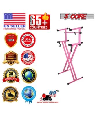 2 Tier Keyboard Stand Combo Heavy Duty Adjustable Piano Stand with Extension Arm