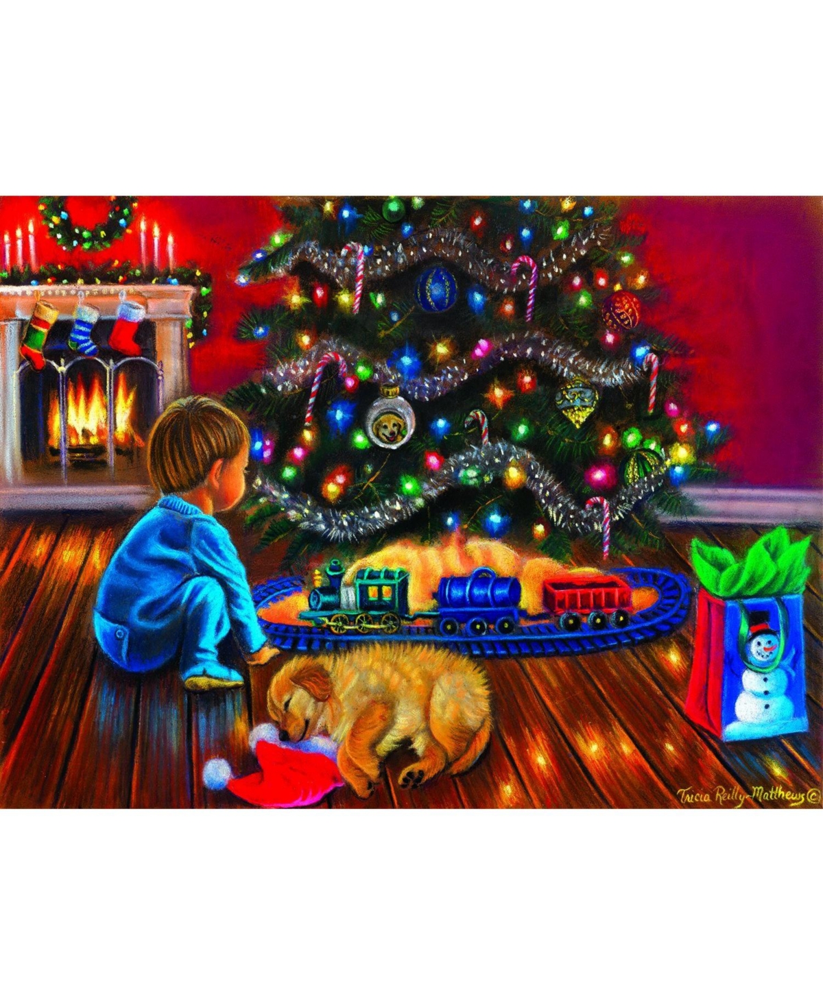 SunsOut Under the Tree 1000 piece Jigsaw Puzzle for Adults Christmas