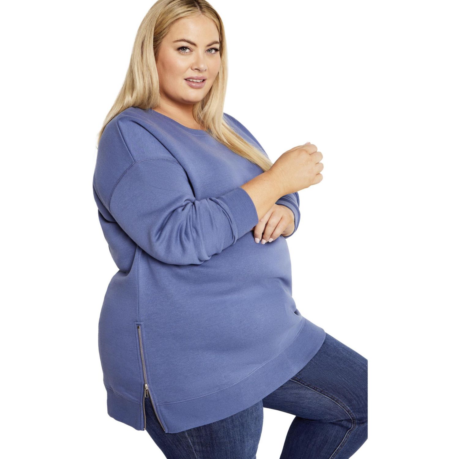 Women's Plus Size Jade Longline Zip Top