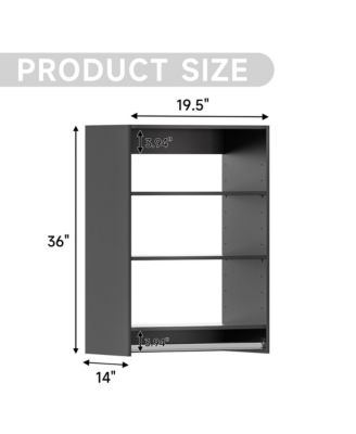 Wood Shelf Medium Double Hanging Closet Unit