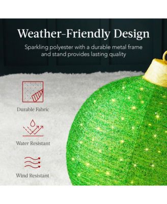 2pc Lighted Pop-Up Christmas Ornaments Outdoor Holiday Decoration w/ 220 LED Lights