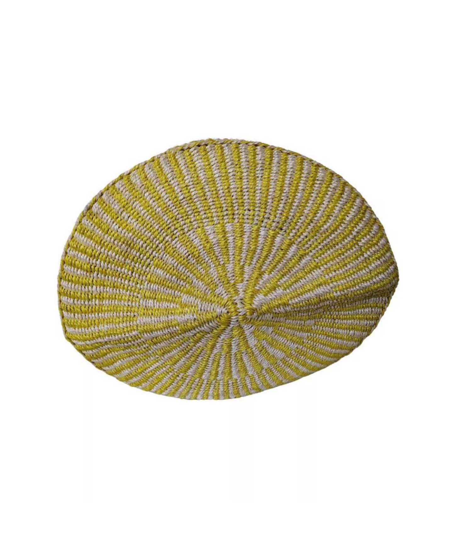Женская сумка SAWA SAWA Golden Glow Warmth Handmade Sisal Straw Summer Basket Tote, цвет: Жёлтый / Белый — фото 6