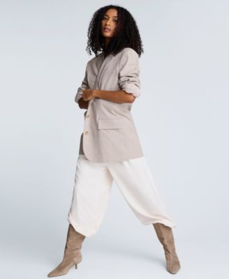 Women's Three Button Plaid Blazer